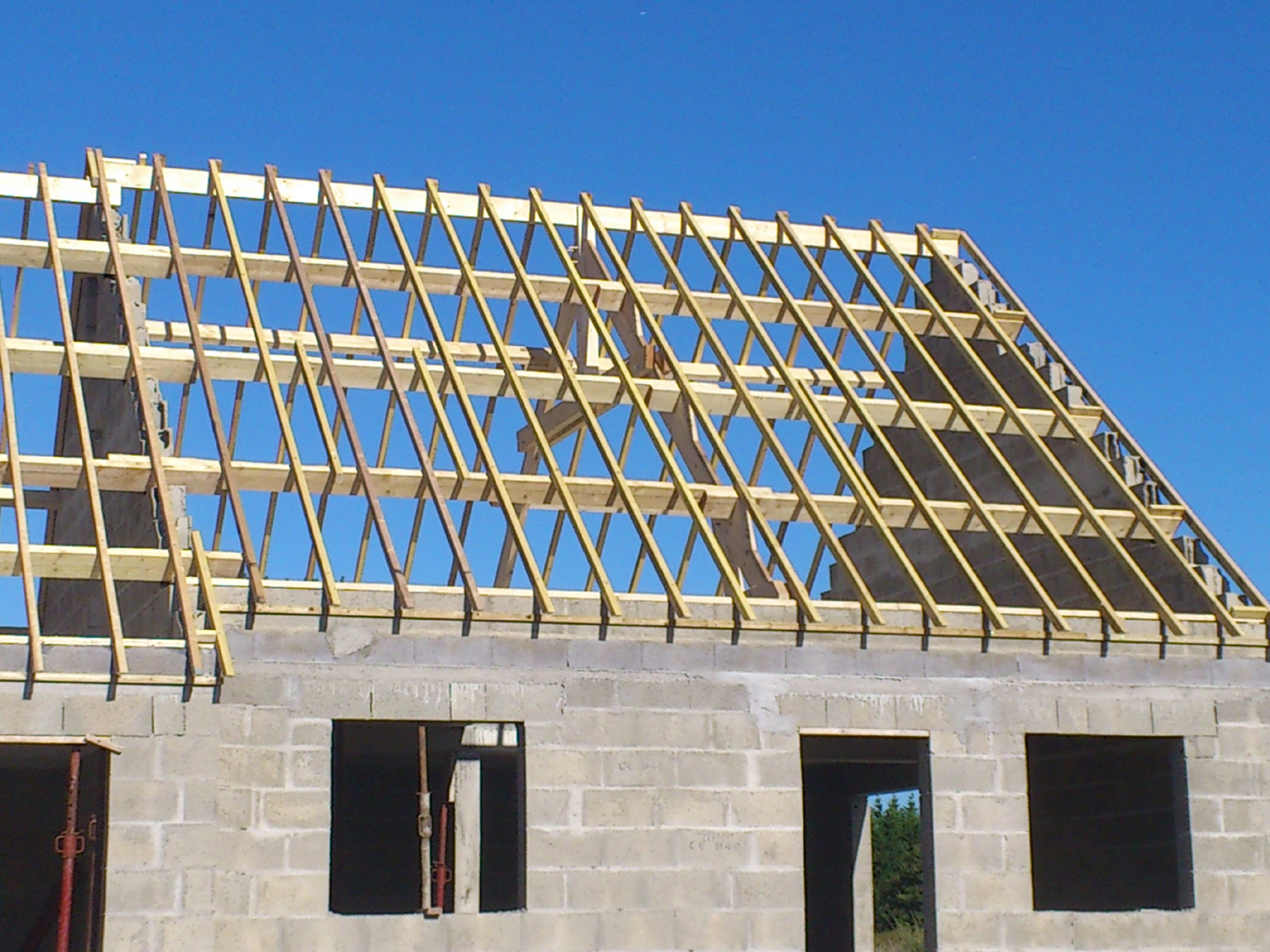 charpente traditionnelle maison neuve